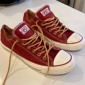 Converse All Star Red/Garnet Suede Sneakers